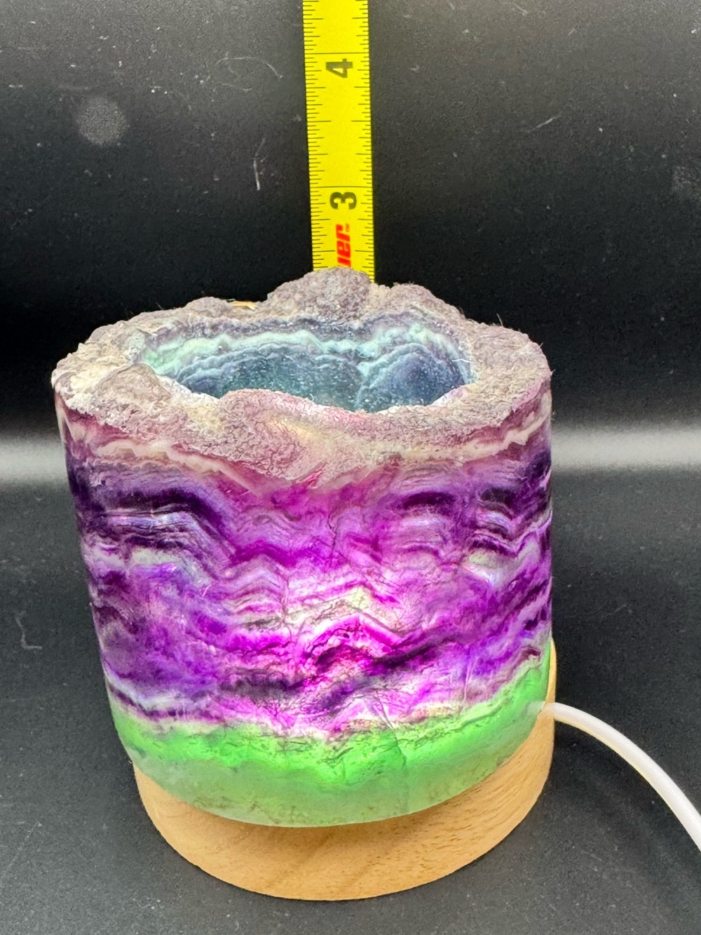Flourite Lamp with Light Base - Picture 7 of 7